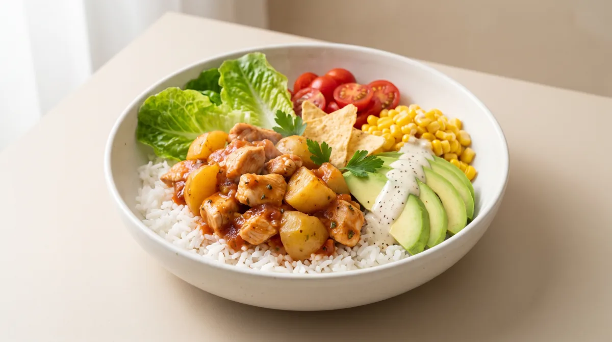 Salsa Soslu Patatesli Tavuk Bowl Tarifi