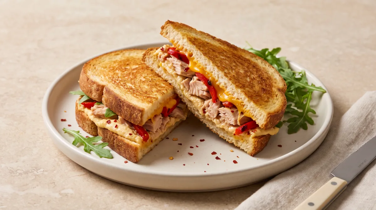 Ayçiçek Yağlı Ton Balıklı ve Humuslu Tost