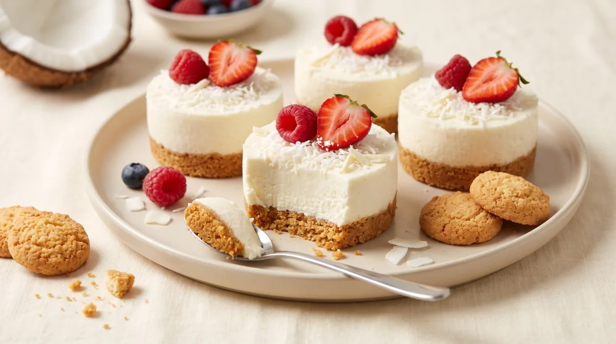 Hindistan Cevizli Mini Cheesecake Tarifi
