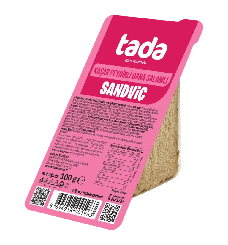 Mini Kaşar Peynirli Dana Salamlı Sandviç