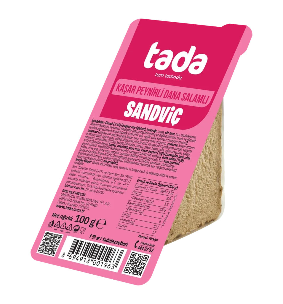 Mini Kaşar Peynirli Dana Salamlı Sandviç